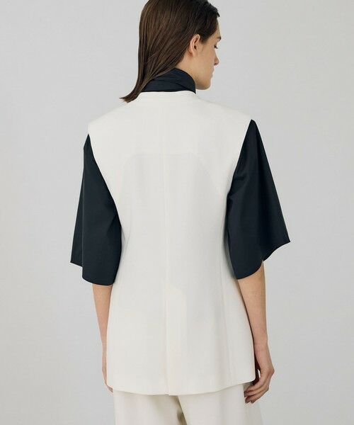 TOMORROWLAND / トゥモローランド ノーカラージャケット | ライトダブルクロス ノーカラージレ | 詳細16