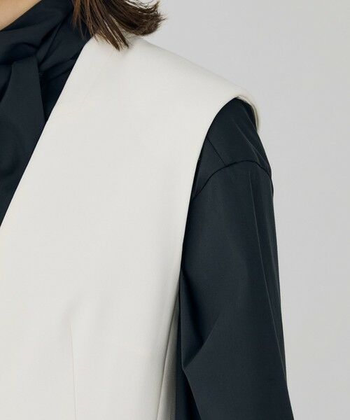 TOMORROWLAND / トゥモローランド ノーカラージャケット | ライトダブルクロス ノーカラージレ | 詳細18