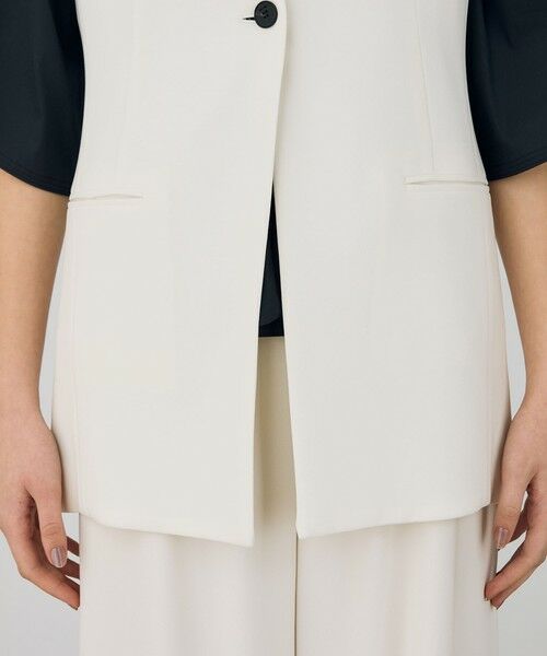 TOMORROWLAND / トゥモローランド ノーカラージャケット | ライトダブルクロス ノーカラージレ | 詳細19