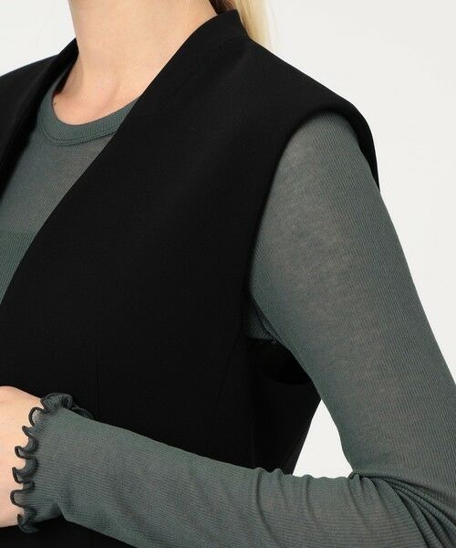 TOMORROWLAND / トゥモローランド ノーカラージャケット | ライトダブルクロス ノーカラージレ | 詳細8