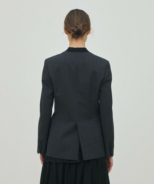 TOMORROWLAND / トゥモローランド ノーカラージャケット | ハードウールオックスフォード ノーカラージャケット | 詳細4