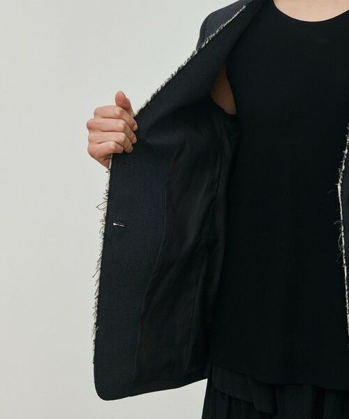 TOMORROWLAND / トゥモローランド ノーカラージャケット | ハードウールオックスフォード ノーカラージャケット | 詳細5