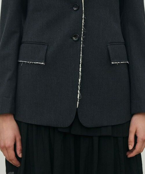 TOMORROWLAND / トゥモローランド ノーカラージャケット | ハードウールオックスフォード ノーカラージャケット | 詳細8