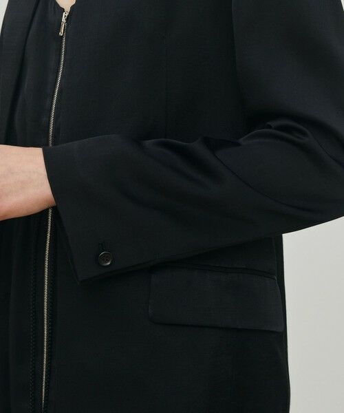 TOMORROWLAND / トゥモローランド ノーカラージャケット | レーヨンサテン クルーネックジャケット | 詳細7