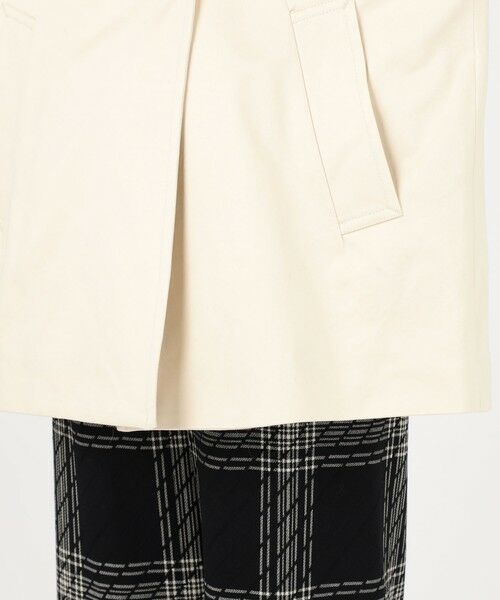 TOMORROWLAND / トゥモローランド トレンチコート | コットンサテン ムートンカラーコート | 詳細11