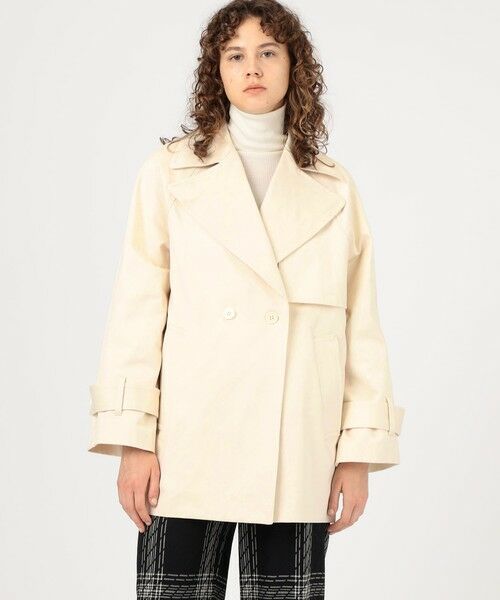 TOMORROWLAND / トゥモローランド トレンチコート | コットンサテン ムートンカラーコート | 詳細12