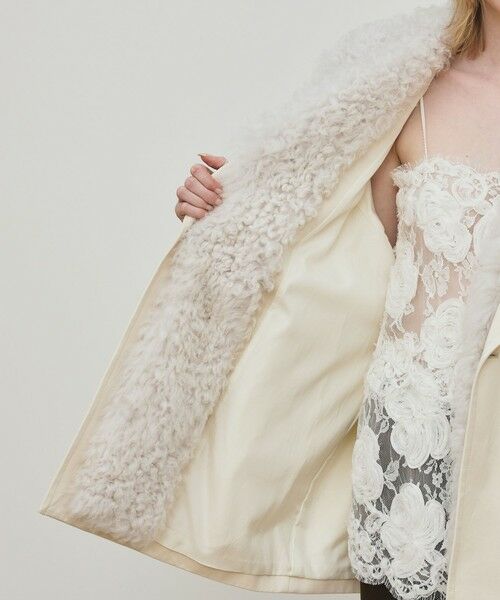 TOMORROWLAND / トゥモローランド トレンチコート | コットンサテン ムートンカラーコート | 詳細17