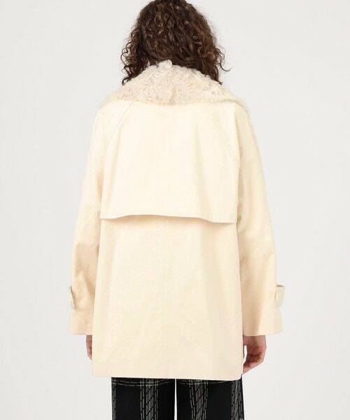 TOMORROWLAND / トゥモローランド トレンチコート | コットンサテン ムートンカラーコート | 詳細5