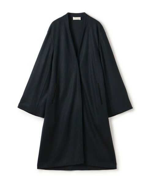 TOMORROWLAND/トゥモローランド ニットコンビネーション ロングコート 67 ダークブルー F TOMORROWLAND/トゥモローランド ニットコンビネーション ロングコート 67 ダークブルー F