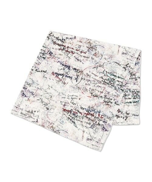 TOMORROWLAND/トゥモローランド メッセージウォールプリント スカーフ 12 ホワイト系 F