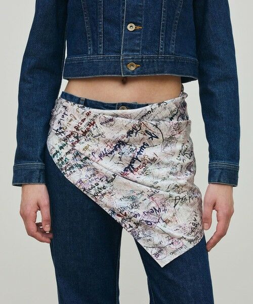 TOMORROWLAND / トゥモローランド バンダナ・スカーフ | メッセージウォールプリント  スカーフ | 詳細1