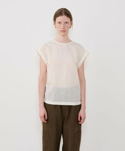 TOMORROWLAND / トゥモローランド シャツ・ブラウス | コットンシルクオーガンジー バックギャザープルオーバー | 詳細2