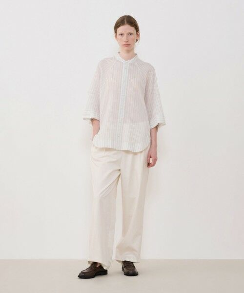 TOMORROWLAND / トゥモローランド シャツ・ブラウス | コットンシルクオーガンジー ワイドバランスシャツ | 詳細1