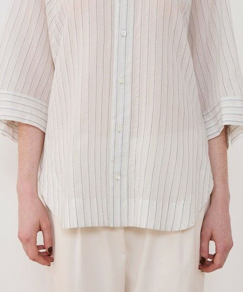 TOMORROWLAND / トゥモローランド シャツ・ブラウス | コットンシルクオーガンジー ワイドバランスシャツ | 詳細7