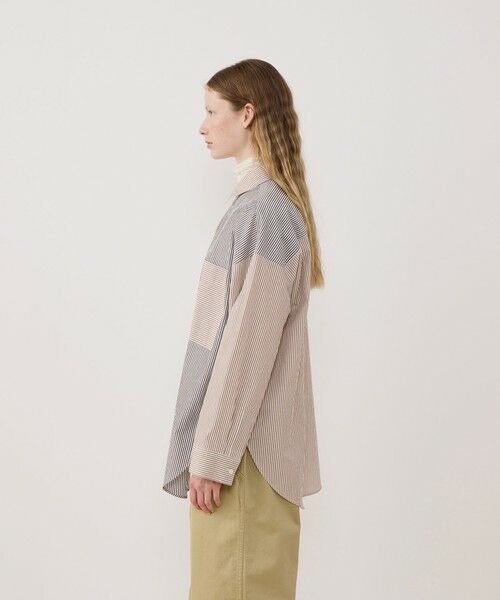 TOMORROWLAND / トゥモローランド シャツ・ブラウス（半袖以外） | ワッシャーコットンポプリン ストライプコンビシャツ | 詳細3