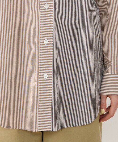 TOMORROWLAND / トゥモローランド シャツ・ブラウス（半袖以外） | ワッシャーコットンポプリン ストライプコンビシャツ | 詳細7