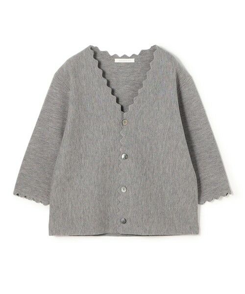 TOMORROWLAND/トゥモローランド ウーステッドミラノリブ Vネックカーディガン 15 グレー F