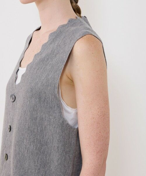 TOMORROWLAND / トゥモローランド ベスト | ウーステッドミラノリブ ベスト | 詳細6