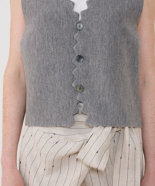 TOMORROWLAND / トゥモローランド ベスト | ウーステッドミラノリブ ベスト | 詳細7