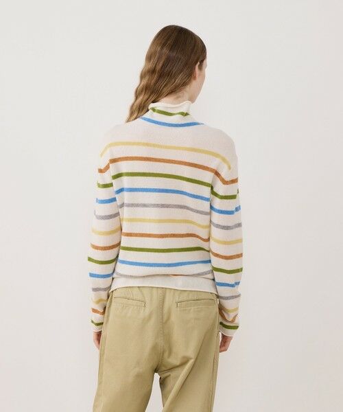 TOMORROWLAND / トゥモローランド ニット・セーター | スコットランドカシミヤマルチボーダー タートルネックプルオーバー | 詳細4