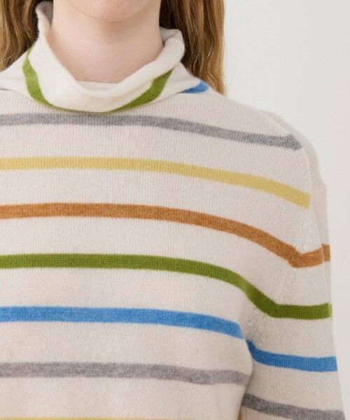 TOMORROWLAND / トゥモローランド ニット・セーター | スコットランドカシミヤマルチボーダー タートルネックプルオーバー | 詳細5