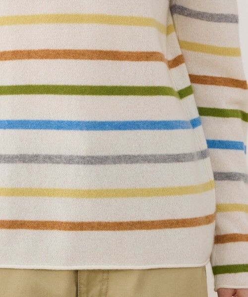 TOMORROWLAND / トゥモローランド ニット・セーター | スコットランドカシミヤマルチボーダー タートルネックプルオーバー | 詳細7