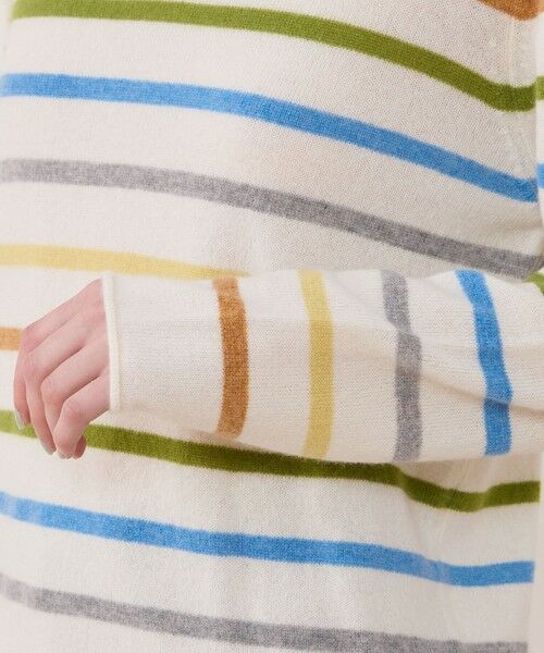 TOMORROWLAND / トゥモローランド ニット・セーター | スコットランドカシミヤマルチボーダー Vネックプルオーバー | 詳細6