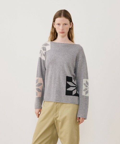 TOMORROWLAND / トゥモローランド ニット・セーター | スコットランドカシミヤスノーフレーク ボートネックプルオーバー | 詳細2