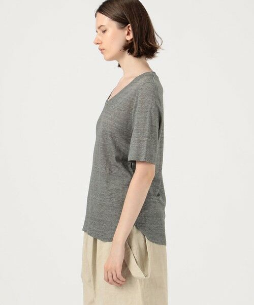 TOMORROWLAND / トゥモローランド Tシャツ | リネンジャージー Vネックプルオーバー | 詳細3