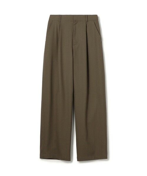 TOMORROWLAND/トゥモローランド クレープウールストレッチ ストレートパンツ 45 ブラウン 34(7号)