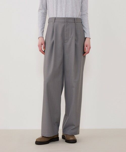 TOMORROWLAND / トゥモローランド スラックス・ドレスパンツ | クレープウールストレッチ ストレートパンツ | 詳細3