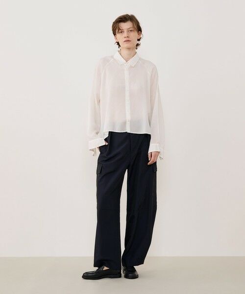 TOMORROWLAND / トゥモローランド カーゴパンツ | ナイロンシルクタフタ タックカーゴパンツ | 詳細1