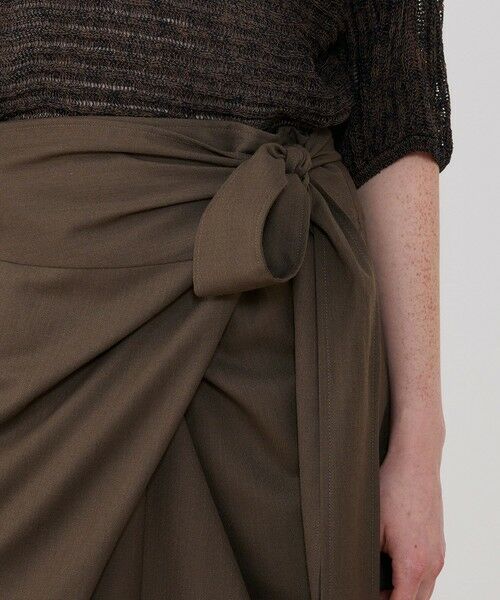 TOMORROWLAND / トゥモローランド ロング・マキシ丈スカート | クレープウールストレッチ ラップマキシスカート | 詳細5