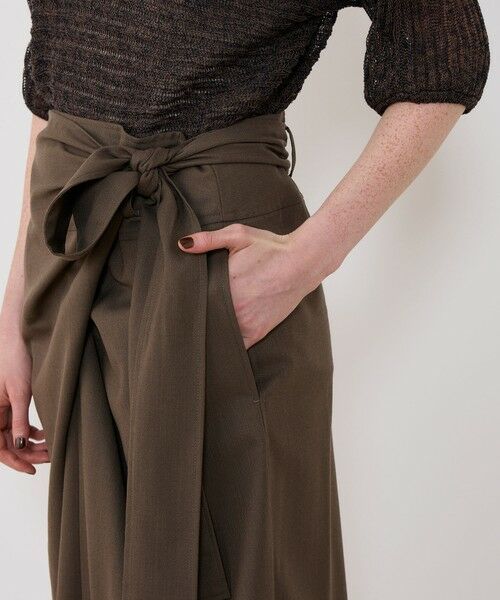 TOMORROWLAND / トゥモローランド ロング・マキシ丈スカート | クレープウールストレッチ ラップマキシスカート | 詳細7