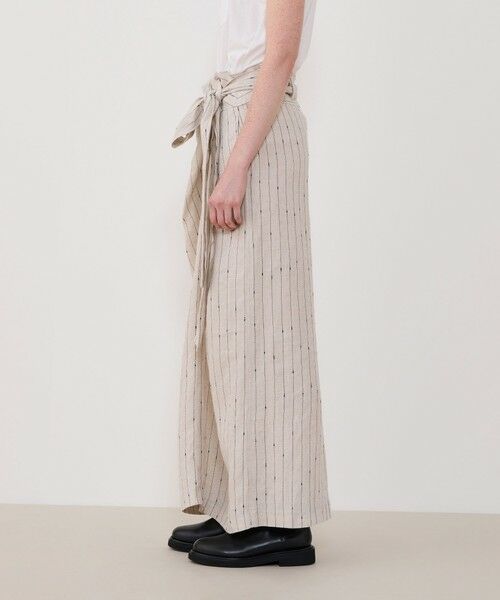 TOMORROWLAND / トゥモローランド ロング・マキシ丈スカート | リネンシルクノットストライプ ラップマキシスカート | 詳細3