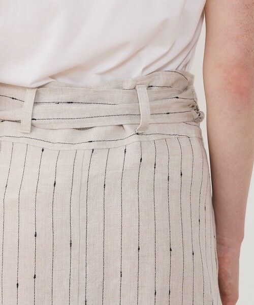 TOMORROWLAND / トゥモローランド ロング・マキシ丈スカート | リネンシルクノットストライプ ラップマキシスカート | 詳細6