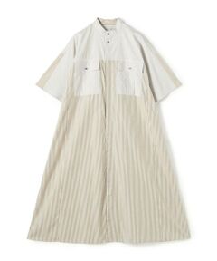 TOMORROWLAND / トゥモローランド ロング・マキシ丈ワンピース | コンパクトポプリン スタンドネックシャツワンピース