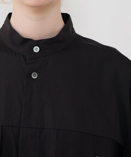 TOMORROWLAND / トゥモローランド ロング・マキシ丈ワンピース | コンパクトポプリン スタンドネックシャツワンピース | 詳細4