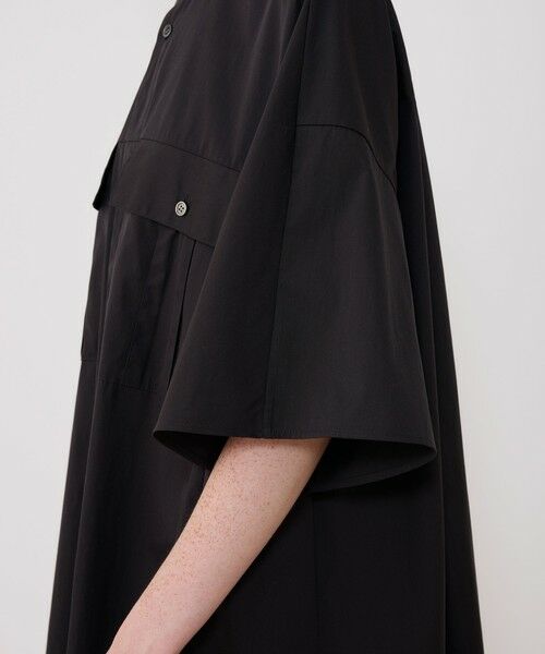 TOMORROWLAND / トゥモローランド ロング・マキシ丈ワンピース | コンパクトポプリン スタンドネックシャツワンピース | 詳細5