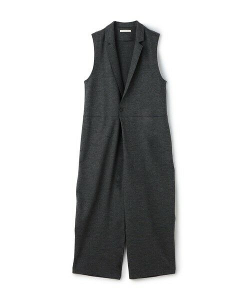 TOMORROWLAND/トゥモローランド ウールミルドスムース ジャンプスーツ 17 チャコールグレー 36(9号)