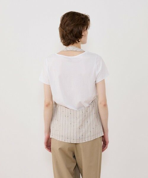 TOMORROWLAND / トゥモローランド ベスト | リネンシルクノットストライプ ネックバンドベスト | 詳細4