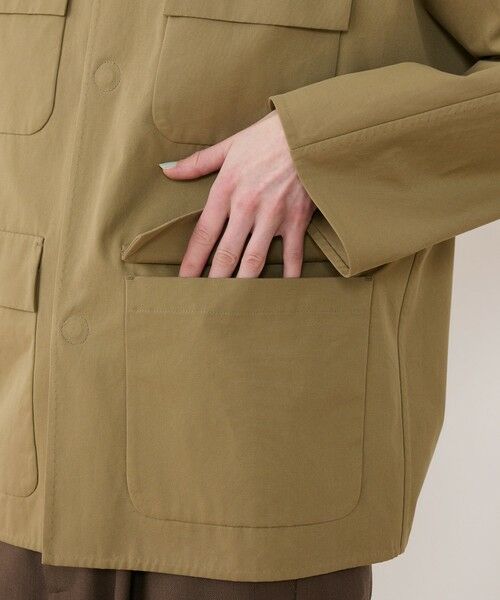 TOMORROWLAND / トゥモローランド ノーカラージャケット | モイストコットン リラックスフィットジャケット | 詳細10