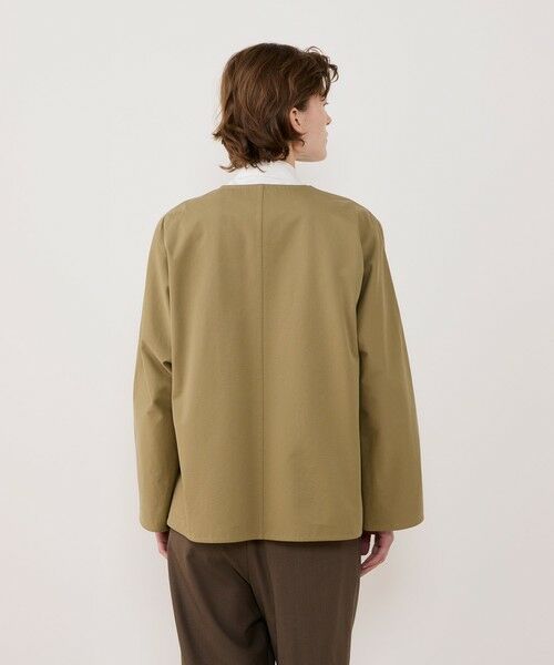 TOMORROWLAND / トゥモローランド ノーカラージャケット | モイストコットン リラックスフィットジャケット | 詳細4