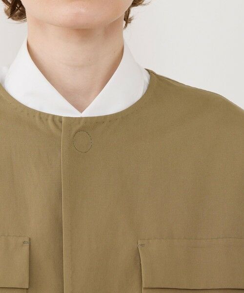 TOMORROWLAND / トゥモローランド ノーカラージャケット | モイストコットン リラックスフィットジャケット | 詳細6
