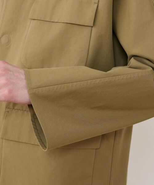 TOMORROWLAND / トゥモローランド ノーカラージャケット | モイストコットン リラックスフィットジャケット | 詳細7