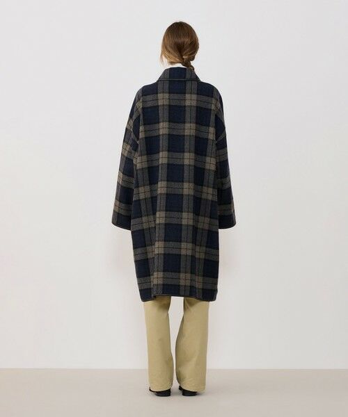 TOMORROWLAND / トゥモローランド ステンカラーコート | タータンウールツイード バルカラーコート | 詳細4