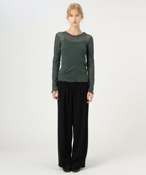 HAKUJI シアーリブ ロングスリーブ プルオーバー （カットソー