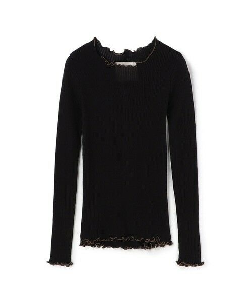 TOMORROWLAND/トゥモローランド 【別注】V::room コットンリブ ラウンドネックプルオーバー 19 ブラック 1