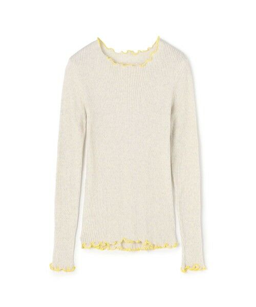 TOMORROWLAND / トゥモローランド Tシャツ | 【別注】V::room コットンリブ ラウンドネックプルオーバー(41 ライトベージュ)