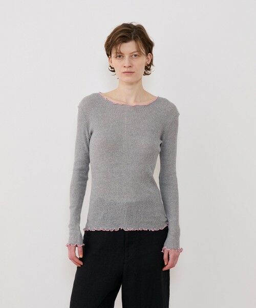 TOMORROWLAND / トゥモローランド Tシャツ | 【別注】V::room コットンリブ ラウンドネックプルオーバー | 詳細2